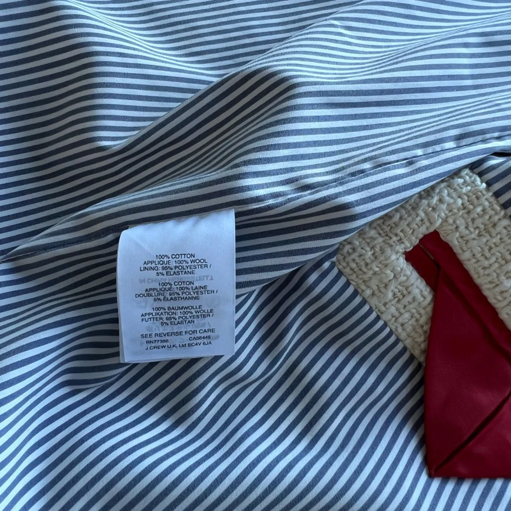 NWOT J Crew Tweed Red White Blue Lady Jacket - Picture 5 of 6